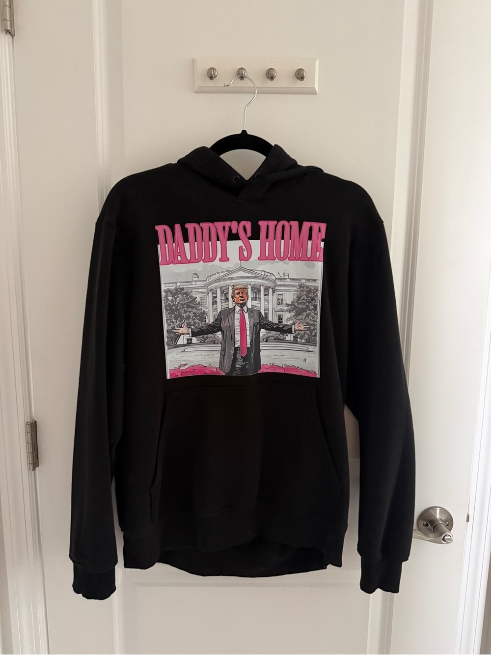 Daddy's Home Trump President Black Hoodie Unisex Size Medium